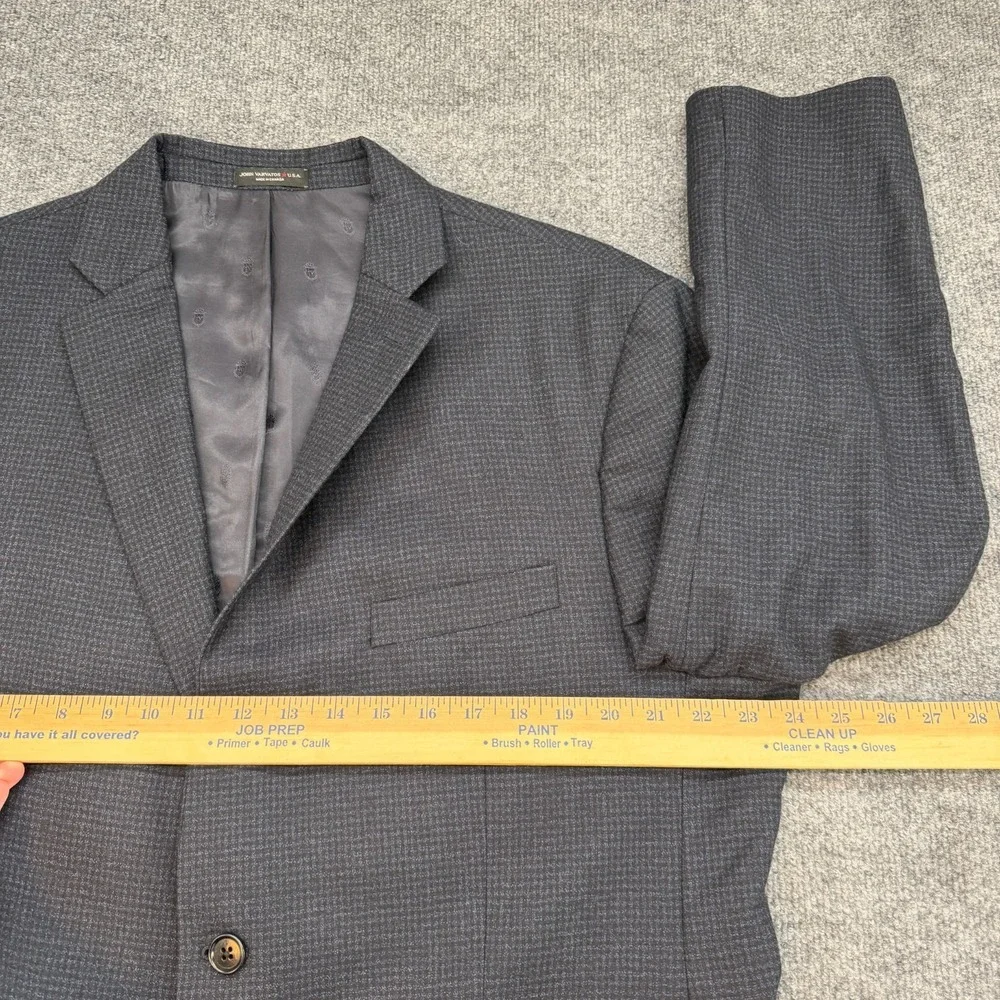 John Varvatos Blazer Mens 48R Made In Italy 100% Wool Jacket Tag 48R